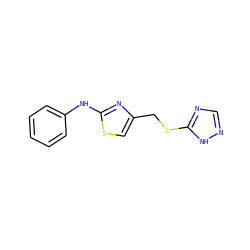 c1ccc(Nc2nc(CSc3ncn[nH]3)cs2)cc1 ZINC000013683603