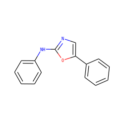 c1ccc(Nc2ncc(-c3ccccc3)o2)cc1 ZINC000013611247