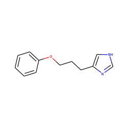 c1ccc(OCCCc2c[nH]cn2)cc1 ZINC000013580346