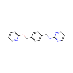c1ccc(OCc2ccc(CNc3ncccn3)cc2)nc1 ZINC000138992398