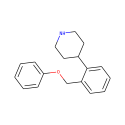 c1ccc(OCc2ccccc2C2CCNCC2)cc1 ZINC000045283557