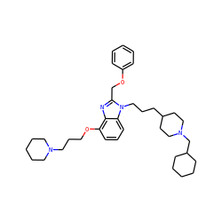 c1ccc(OCc2nc3c(OCCCN4CCCCC4)cccc3n2CCCC2CCN(CC3CCCCC3)CC2)cc1 ZINC000027731967