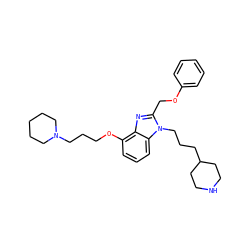 c1ccc(OCc2nc3c(OCCCN4CCCCC4)cccc3n2CCCC2CCNCC2)cc1 ZINC000027727562