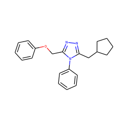 c1ccc(OCc2nnc(CC3CCCC3)n2-c2ccccc2)cc1 ZINC000095593423