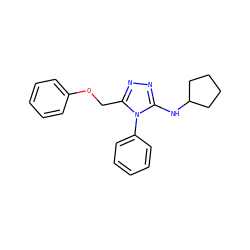 c1ccc(OCc2nnc(NC3CCCC3)n2-c2ccccc2)cc1 ZINC000095595143