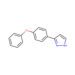 c1ccc(Oc2ccc(-c3cc[nH]n3)cc2)cc1 ZINC000013559817