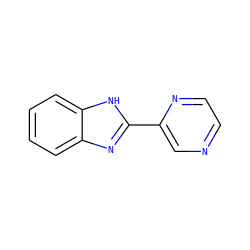 c1ccc2[nH]c(-c3cnccn3)nc2c1 ZINC000001456631
