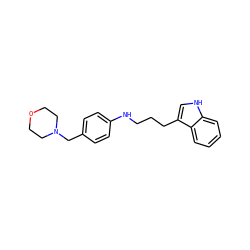 c1ccc2c(CCCNc3ccc(CN4CCOCC4)cc3)c[nH]c2c1 ZINC000096914950