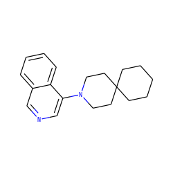 c1ccc2c(N3CCC4(CCCCC4)CC3)cncc2c1 ZINC001772624592