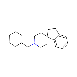 c1ccc2c(c1)CCC21CCN(CC2CCCCC2)CC1 ZINC000001493274