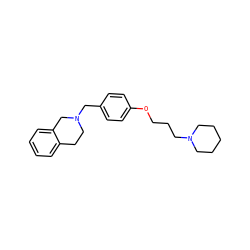 c1ccc2c(c1)CCN(Cc1ccc(OCCCN3CCCCC3)cc1)C2 ZINC000001552002