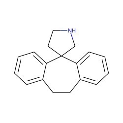 c1ccc2c(c1)CCc1ccccc1C21CCNC1 ZINC000026380466