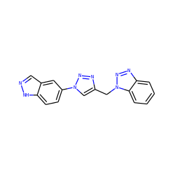 c1ccc2c(c1)nnn2Cc1cn(-c2ccc3[nH]ncc3c2)nn1 ZINC000063298544