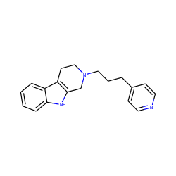c1ccc2c3c([nH]c2c1)CN(CCCc1ccncc1)CC3 ZINC000036093028