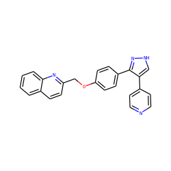 c1ccc2nc(COc3ccc(-c4n[nH]cc4-c4ccncc4)cc3)ccc2c1 ZINC000035931586