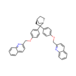 c1ccc2nc(COc3ccc(C4(c5ccc(OCc6ccc7ccccc7n6)cc5)C[C@H]5CC[C@H]4C5)cc3)ccc2c1 ZINC000101143454
