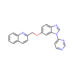 c1ccc2nc(COc3ccc4ncn(-c5ccncn5)c4c3)ccc2c1 ZINC000103247851