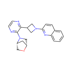 c1ccc2nc(N3CC(c4nccnc4N4C[C@H]5C[C@@H]4CO5)C3)ccc2c1 ZINC000145193866
