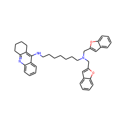 c1ccc2oc(CN(CCCCCCCNc3c4c(nc5ccccc35)CCCC4)Cc3cc4ccccc4o3)cc2c1 ZINC000653775552