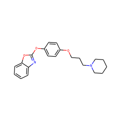 c1ccc2oc(Oc3ccc(OCCCN4CCCCC4)cc3)nc2c1 ZINC000040936579