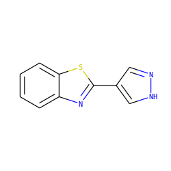 c1ccc2sc(-c3cn[nH]c3)nc2c1 ZINC000045237743