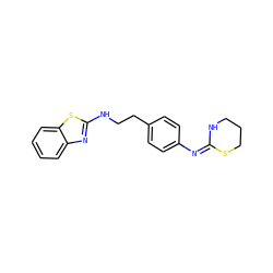 c1ccc2sc(NCCc3ccc(/N=C4\NCCCS4)cc3)nc2c1 ZINC000049035164