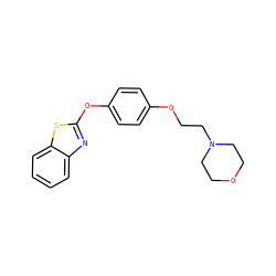 c1ccc2sc(Oc3ccc(OCCN4CCOCC4)cc3)nc2c1 ZINC000040919289