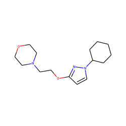 c1cn(C2CCCCC2)nc1OCCN1CCOCC1 ZINC000095553872