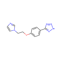 c1cn(CCOc2ccc(-c3nn[nH]n3)cc2)cn1 ZINC000029217281