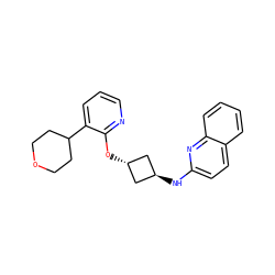 c1cnc(O[C@H]2C[C@H](Nc3ccc4ccccc4n3)C2)c(C2CCOCC2)c1 ZINC000147009058