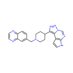 c1cnc2cc(CN3CCC(c4nnn5cnc6[nH]ccc6c45)CC3)ccc2n1 ZINC001772640009