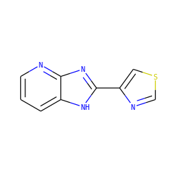 c1cnc2nc(-c3cscn3)[nH]c2c1 ZINC000013679495
