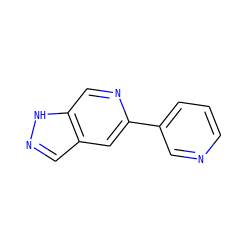 c1cncc(-c2cc3cn[nH]c3cn2)c1 ZINC000219386696
