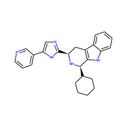c1cncc(-c2cnc([C@H]3Cc4c([nH]c5ccccc45)[C@@H](C4CCCCC4)N3)[nH]2)c1 ZINC000473122444