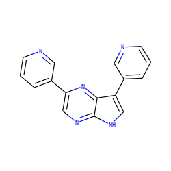 c1cncc(-c2cnc3[nH]cc(-c4cccnc4)c3n2)c1 ZINC000473149908