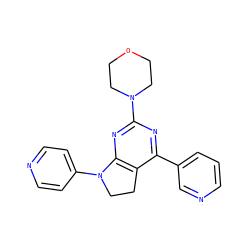 c1cncc(-c2nc(N3CCOCC3)nc3c2CCN3c2ccncc2)c1 ZINC000095598123