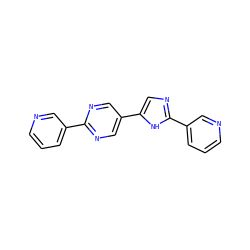 c1cncc(-c2ncc(-c3cnc(-c4cccnc4)[nH]3)cn2)c1 ZINC000118728317
