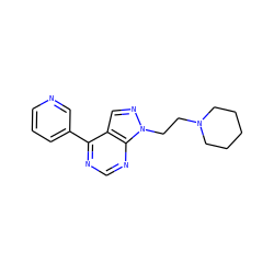 c1cncc(-c2ncnc3c2cnn3CCN2CCCCC2)c1 ZINC000207168834