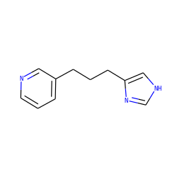 c1cncc(CCCc2c[nH]cn2)c1 ZINC000013560688