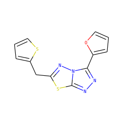 c1coc(-c2nnc3sc(Cc4cccs4)nn23)c1 ZINC000000532986