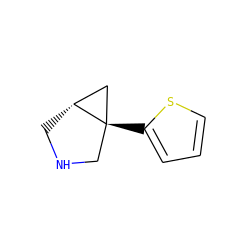 c1csc([C@@]23CNC[C@@H]2C3)c1 ZINC000040380739