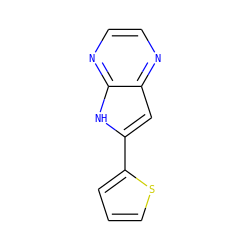 c1csc(-c2cc3nccnc3[nH]2)c1 ZINC000100823651