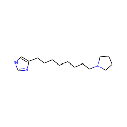 c1nc(CCCCCCCCN2CCCC2)c[nH]1 ZINC000013531705