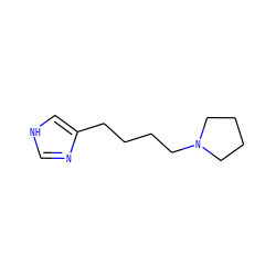 c1nc(CCCCN2CCCC2)c[nH]1 ZINC000013685863