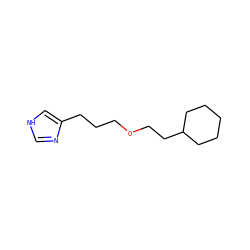 c1nc(CCCOCCC2CCCCC2)c[nH]1 ZINC000013560973