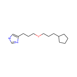 c1nc(CCCOCCCC2CCCC2)c[nH]1 ZINC000013560974