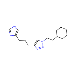c1nc(CCCc2cn(CCC3CCCCC3)nn2)c[nH]1 ZINC000066114474
