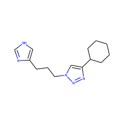 c1nc(CCCn2cc(C3CCCCC3)nn2)c[nH]1 ZINC000066114214
