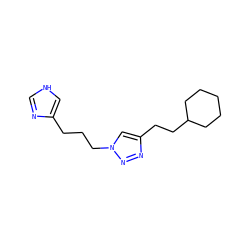 c1nc(CCCn2cc(CCC3CCCCC3)nn2)c[nH]1 ZINC000066114216