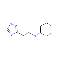 c1nc(CCNC2CCCCC2)c[nH]1 ZINC000049088955